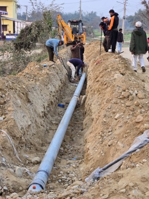 वीरगञ्जमा नयाँ खानेपानी पाईपलाईन विस्तारको काम सुरु 