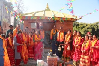 महालक्ष्मी नगरपालिका वडा नं. ९ को ज्यागटामा निर्माण भएको दोनाल गणेश मन्दिरको प्राण प्रतिष्ठा (भिडियो) 